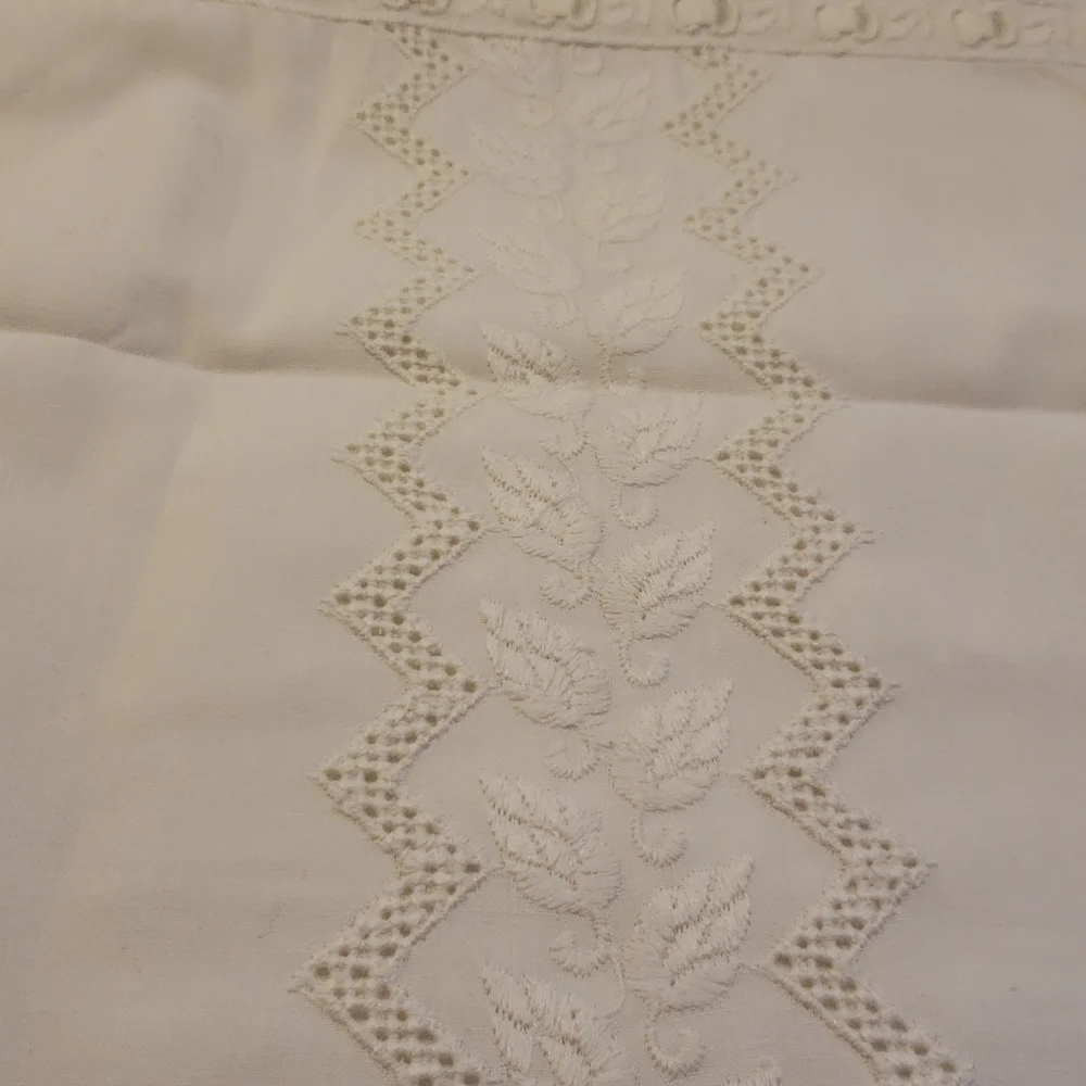 𝅺jonelle Pillow Case Cover Bedding White lace intricate decoration scallop - Picture 4 of 10